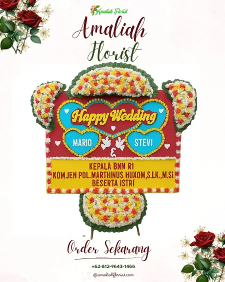 Papan Bunga Pernikahan Garung